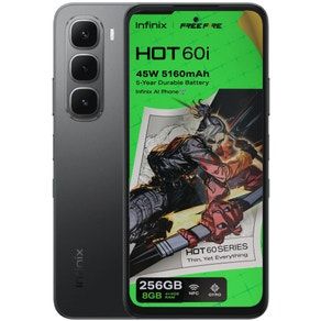 Smartphone Infinix Hot 60i LTE Dual Sim 6.70" 4GB Expansible/256GB Black