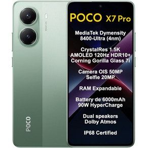 Smartphone Xiaomi Poco X7 Pro 5G Dual Sim 6.67" 12GB/512GB Green (Global)