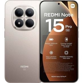 Smartphone Xiaomi Redmi Note 15 Pro 5G Dual Sim 6.83" 8GB/256GB Titanium