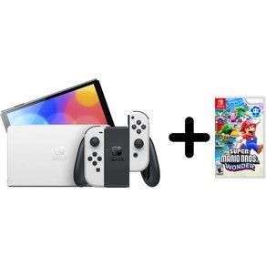 Consola Nintendo Switch Oled 64GB Blanco/Negro + Juego Super Mario Bros Wonder